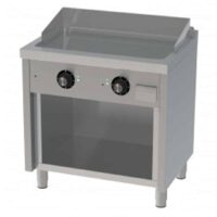 Fry-top électrique série 600 revêtement chromé L 800 mm, sur placard