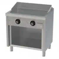 Fry-top électrique série 600 revêtement chromé L 800 mm, sur placard