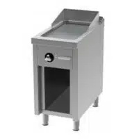 Fry-top électrique série 750 acier rectifié L 400 mm, sur placard