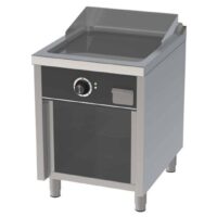 Fry-top électrique série 750 acier rectifié L 600 mm, sur placard