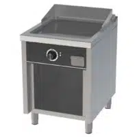 Fry-top électrique série 750 acier rectifié L 600 mm, sur placard