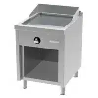 Fry-top électrique série 750 revêtement chromé L 600 mm, sur placard