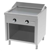 Fry-top électrique série 750 acier rectifié L 800 mm, sur placard