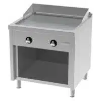 Fry-top électrique série 750 revêtement chromé L 800 mm, sur placard