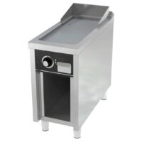 Fry-top électrique série 900 acier rectifié L 400 mm, sur placard