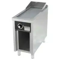 Fry-top électrique série 900 acier rectifié L 400 mm, sur placard