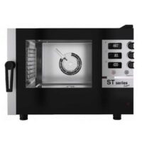 Four mixte à injection de vapeur, commande mécanique afficheur digital, série ST COMPACT, 4 x GN 1/1, L 720 x P 620 mm