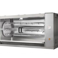 Rôtissoire à poulets au gaz, 4 broches, 24 poulets, 18,6 kW