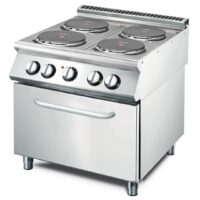 Fourneau électrique 4 plaques sur four