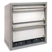 Four a pizza compact 2 chambres 2 niveaux - Inox 380V triphasé 2 niveaux