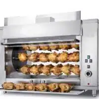 Rôtissoire planétaire à gaz, P 10/8, 8 broches, 48 poulets