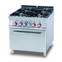 Plaque de cuisson 4 feux gaz sur meuble ouvert 28 kW