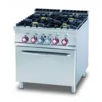 Plaque de cuisson 4 feux gaz sur meuble ouvert 28 kW