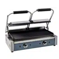 Grill panini inox surface rainurée 1.8 + 1.8 kW