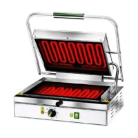 Panini grill de contact vitrocéramique, inox