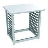 Piètement à glissière inox pour four mixte à injection de vapeur 6, 7 et 10 niveaux