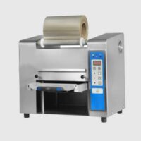 Operculeuse semi-automatique TS-200 GF, en acier inoxydable et aluminium anodisé, équipée d’une entrée de balayage de gaz