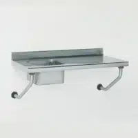 Table du chef suspendue TS 15N sans robinet largeur 700 mm bac à gauche