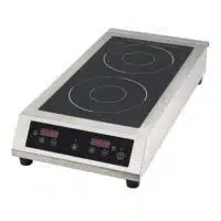 Réchaud induction électrique double, 2 x 3,5 kW, commande tactile