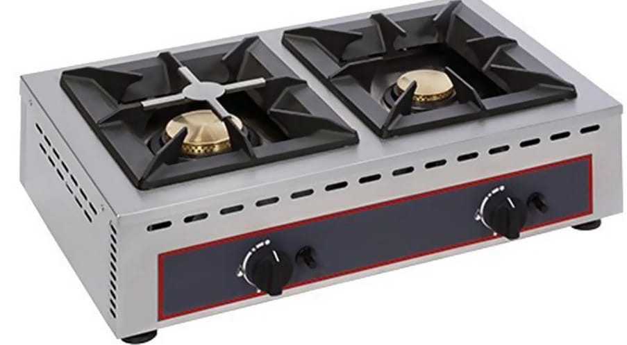 Réchaud gaz 2 feux en longueur 2 x 7 kW