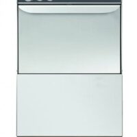 Lave verre professionnel simple paroi avec cuve emboutie et inclinée dimensions panier 400 x 400 mm