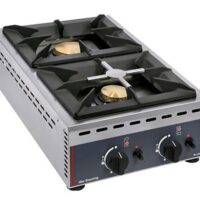 Réchaud gaz 2 feux en profondeur 2 x 7 kW