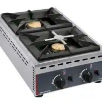 Réchaud gaz 2 feux en profondeur 2 x 7 kW