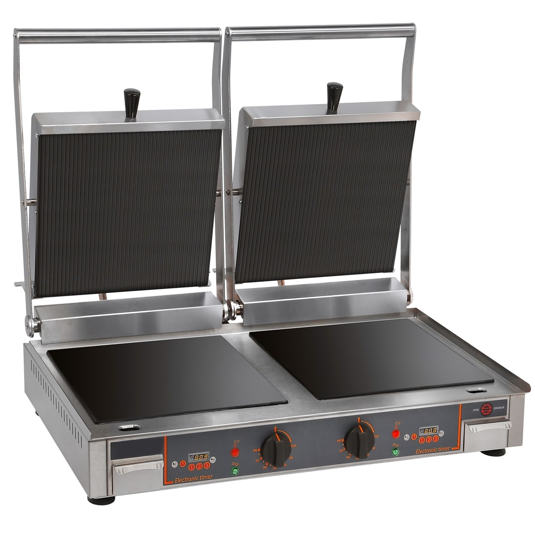 Grill panini vitrocéramiques double gamme master 2 x 3 kW