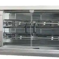 Rôtissoire électrique en inox 2 broches 8 poulets