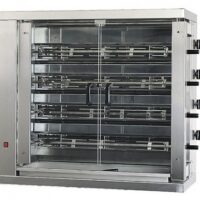 Rôtissoire électrique en inox 4 broches 16 poulets