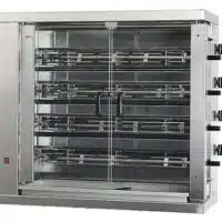 Rôtissoire électrique en inox 4 broches 16 poulets