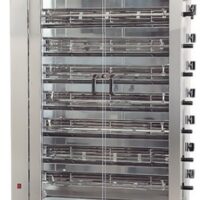 Rôtissoire électrique en inox 7 broches 28 poulets