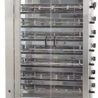 Rôtissoire électrique en inox 7 broches 28 poulets