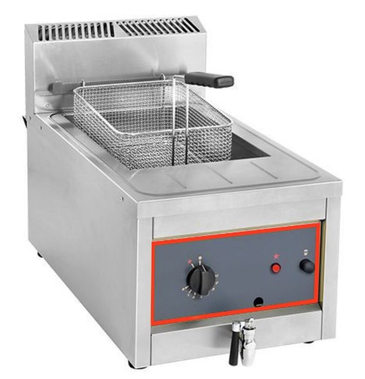 Friteuse à gaz gros volume avec vidange simple à poser 12 L