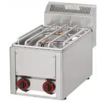 Réchaud à gaz professionnel 2 feux profondeur 600 mm