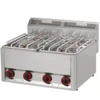 Réchaud à gaz professionnel 4 feux profondeur 600 mm