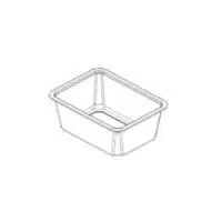 Barquette rectangulaire, 970 ml, 165x123x70 mm, 1 palette (4860 unités)