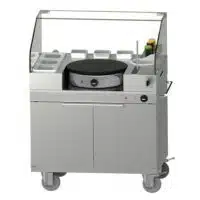 Chariot À Crêpes Avec Crêpière 40 Amovible en acier inoxydable 2700 W + 750 W