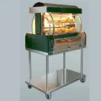 Rôtissoire à balancelle vert sur chassis