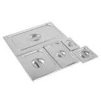 Couvercle en inox pour bac gastronorme, avec poignée, 1/1 GNL, 530 x 325 mm