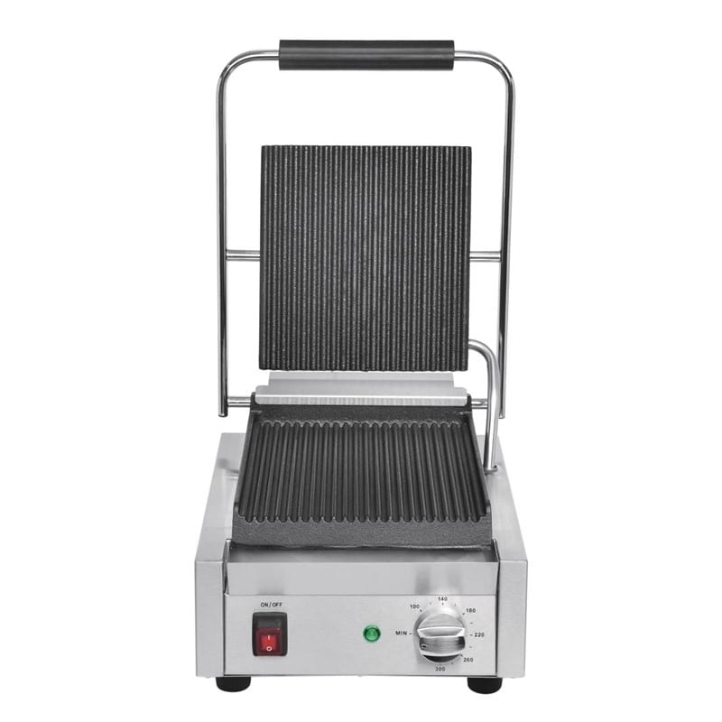 Gril de contact simple bistro rainuré / rainuré 1.5 kW – Image 2