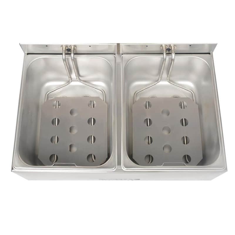 Friteuse double 2 x 2,8 kW capacité d'huile 2 x 5 L – Image 2