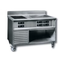 Fourneau induction gamme STANDARD P 900 mm 2 vitrocéramiques 2 x 4000 W