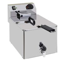 Friteuse de table électrique avec vidange simple inox 8 L