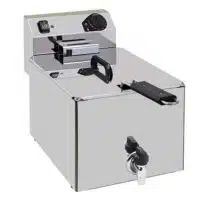 Friteuse de table électrique avec vidange simple turbo inox 8 L