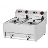 Friteuse de table électrique mono 230 V avec vidange double 2 x 8 L