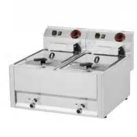 Friteuse de table électrique mono 230 V avec vidange double 2 x 8 L