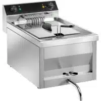 Friteuse de table électrique mono 400 V avec vidange 12 L