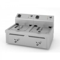 Friteuse électrique, 10 L + 10 L, triphasée, 9 + 9 Kw, série 600, à poser