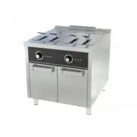 Friteuse électrique 22 L + 22 L triphasée 18 + 18 kW série 900 sur placard